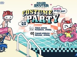 Serunya Riding dengan Kostum Halloween ala Komunitas Kalcer Skuter