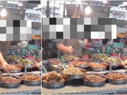 Jijik! Pemilik Kedai pakai Sendok Bekas Mulutnya saat Cicip Jualannya