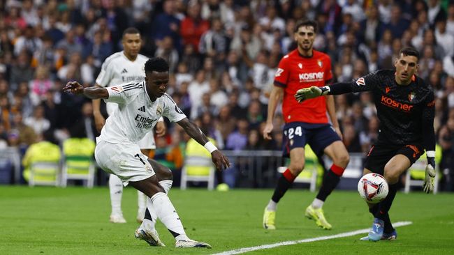 Hasil Liga Spanyol: Real Madrid Pesta Gol, Vinicius Jadi Bintang