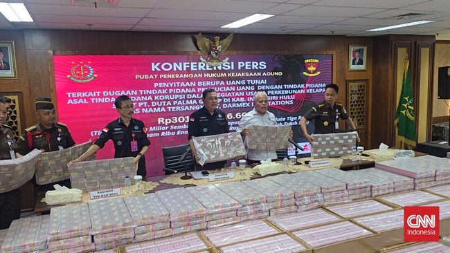 Kejagung Sita Uang Rp301 Miliar di Kasus Korupsi Duta Palma Group