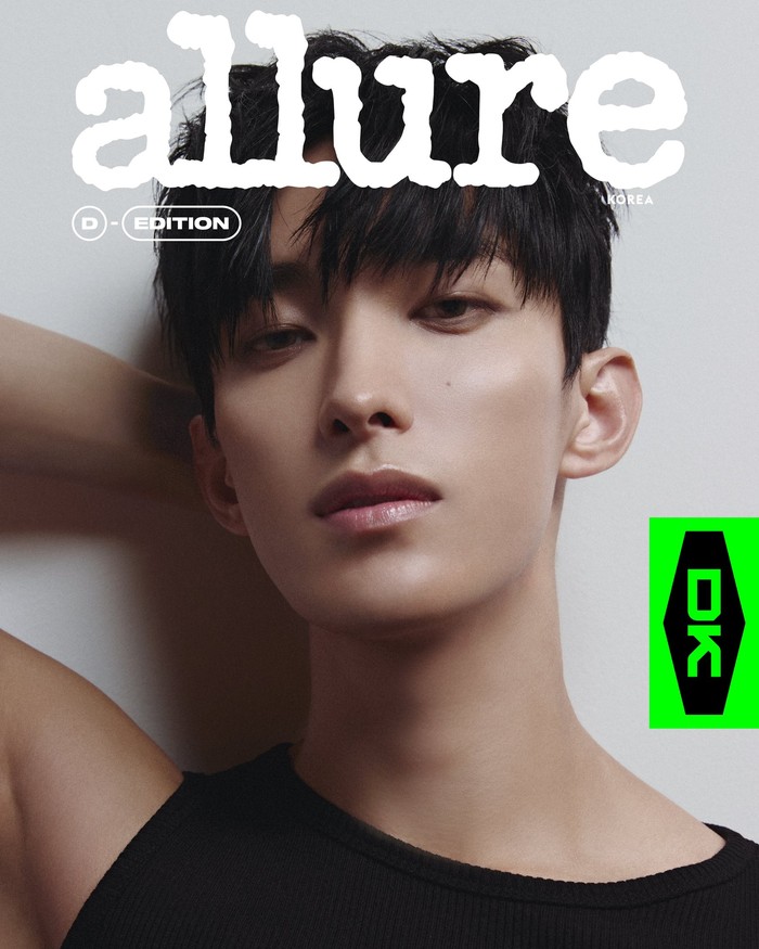 Tebakan CARAT terbukti benar usai Allure Korea akhirnya membagikan tiga potret yang menampilkan DK atau Dokyeom sebagai model sampul majalah terbaru edisi digital beberapa hari kemudian. / Foto: x.com/allurekorea