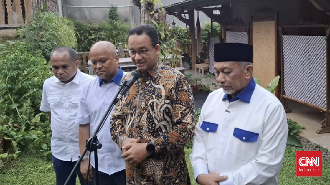 Mantan Gubernur Jakarta Anies Baswedan mengumumkan mendukung pasangan Ahmad Syaikhu-Ilham Habibie di Pilgub Jawa Barat 2024.