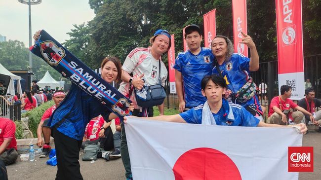 Suporter Militan Jepang Ramai di GBK, Yakin Bantai Indonesia