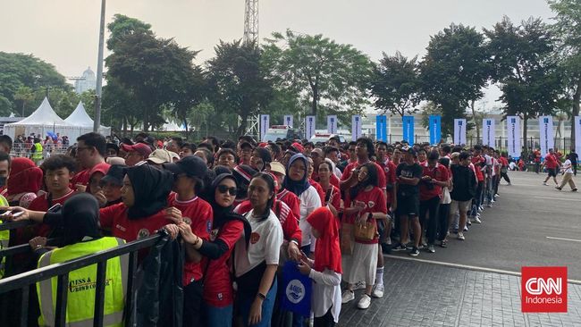 Antrean Scan Garuda ID, Penonton Indonesia vs Jepang Mengular di GBK