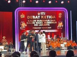 3 Paslon Pilgub Jakarta Berpelukan Usai Debat, Yel-yel Sindir RK Bergema