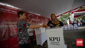 FOTO: Simulasi Pemungutan Suara Jelang Pilkada Serentak
