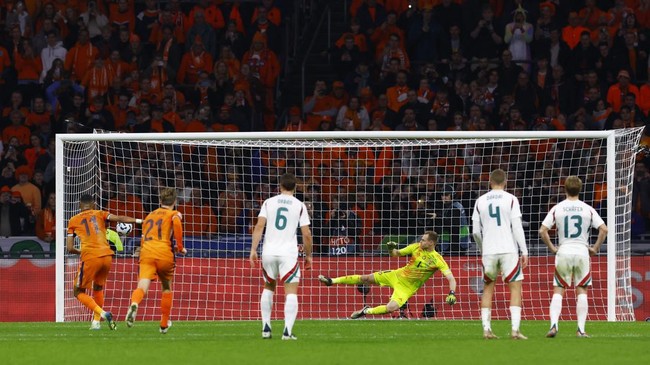 Belanda mendulang kemenangan dalam laga UEFA Nations League ketika menjamu Hongaria.