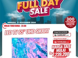 Banjir Diskon! TV LED 50-65 Inch di Transmart Full Day Sale Hemat Rp 3,9 Jutaan