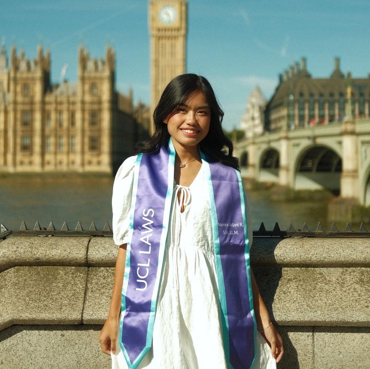 <p>Namira Adjani, putri sulung Alya Rohali, juga menggeluti bidang hukum. Bahkan, perempuan 24 tahun ini telah menyelesaikan studi S2 jurusan hukum di University College London (UCL) dalam waktu satu tahun. (Foto: Instagram@namiradjani)</p>