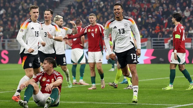 Jerman ditahan Hungaria 1-1 secara dramatis dalam matchday keenam UEFA Nations League di Stadion Puskas Arena, Rabu (20/11) dini hari WIB.