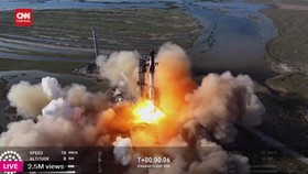 VIDEO: SpaceX Uji Terbang Starship Disaksikan Donald Trump