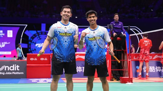 FOTO: Sabar/Reza Perkasa Bekuk Ganda Nomor Satu Dunia di China Masters