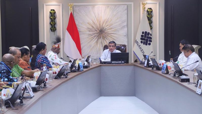 Kementerian Ketenagakerjaann bersama Majelis Rakyat Papua (MRP) mengadakan pembahasan terkait optimalisasi Balai Latihan Kerja (BLK) di Papua pada Rabu (20/11).
