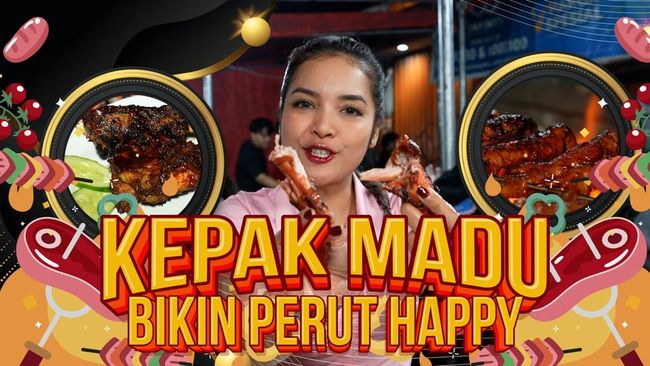 Nikmati Kuliner Malam Ayam Kepak Madu Pinggir Jalan Ala Upin Ipin