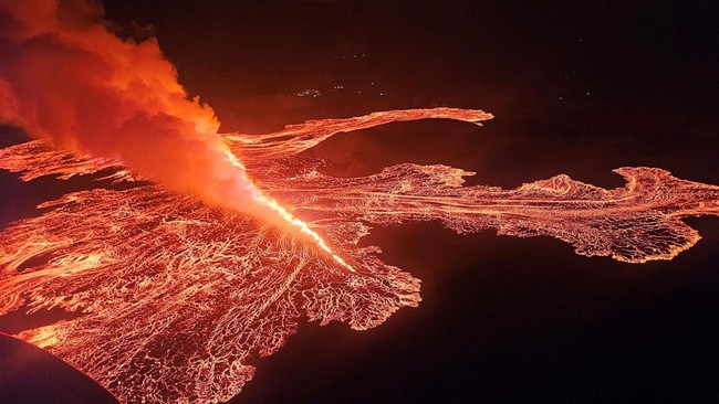 Gunung api di Islandia kembali meletus pekan ini, menjadi yang ketujuh kalinya dalam setahun.