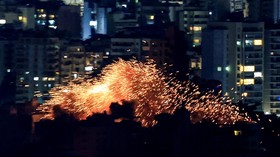 FOTO: Gempuran Rudal Israel Hantam Beirut