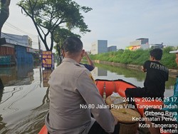 Banjir di Periuk Tangerang Akibat Tanggul Meluap, 204 Orang Mengungsi