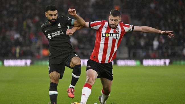 Hasil Liga Inggris: Salah Cetak 2 Gol, Liverpool Sikat Southampton 3-2