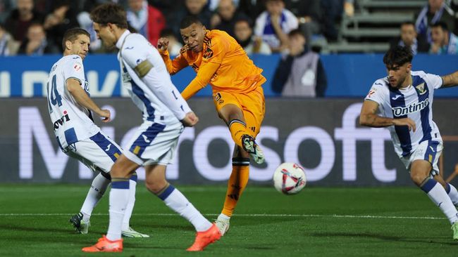 Hasil Liga Spanyol: Mbappe Cetak Gol, Madrid Bantai Leganes 3-0