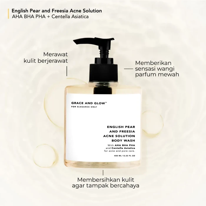Grace and Glow English Pear and Freesia Anti Acne Body Wash