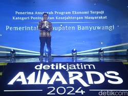 Moncer, Banyuwangi Sabet Kategori Ekonomi Terpuji detikJatim Awards 2024