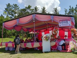 TPS di Bone Bolango Gorontalo Pakai Konsep Pengantin untuk Tarik Pemilih