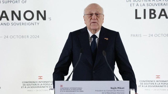 Perdana Menteri Najib Mikati tuntut gencatan senjata di Lebanon segera berlaku setelah disepakati Israel pada Selasa (26/11).