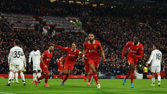 FOTO: Bungkam Real Madrid, Liverpool di Puncak Klasemen Liga Champions