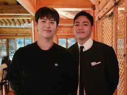 Gantengnya V BTS di Acara Private Dinner CELINE, Peluk Hangat Park Bo Gum