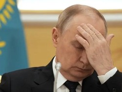 Ups! Bendera Ukraina Muncul di Layar Besar Saat Putin ke Kazakhstan