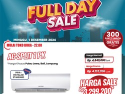 AC Split 1/2 PK Transmart Full Day Sale Diskon Rp1 Jutaan