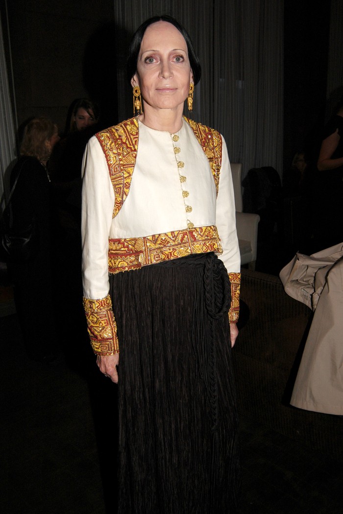 NEW YORK CITY, NY - SEPTEMBER 11: Mary McFadden attends SHINSO Japanese Skincare honors US Design Icon Mary McFadden at Ganesvoort Hotel 18 Ninth Ave. on September 11, 2009 in New York City. (Photo by SAM BOLTON/Patrick McMullan via Getty Images)