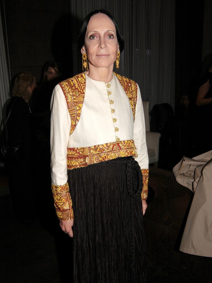NEW YORK CITY, NY - SEPTEMBER 11: Mary McFadden attends SHINSO Japanese Skincare honors US Design Icon Mary McFadden at Ganesvoort Hotel 18 Ninth Ave. on September 11, 2009 in New York City. (Photo by SAM BOLTON/Patrick McMullan via Getty Images)