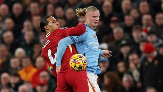 Erling Haaland belum tentu bisa bermain saat Manchester City vs Liverpool pada lanjutan Liga Inggris di Stadion Etihad, Manchester, Minggu (23/2).