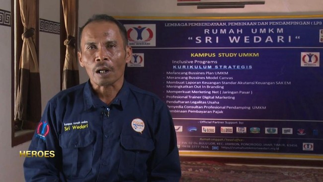 BRI memberdayakan UMKM Ponorogo melalui Figur Inspiratif Lokal untuk memacu pertumbuhan, salah satunya adalah Saiban dari Desa Bululor, Jambon.