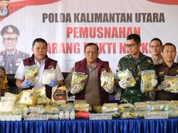 Polda Kaltara Gagalkan Pengiriman 74 Kg Sabu Asal Malaysia ke Sulsel