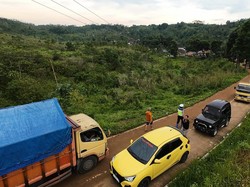 Jalan Ambles Cianjur Selatan Sudah Bisa Dilalui