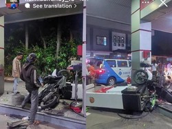 Sopir Angkot JakLingko Nabrak-nabrak di SPBU Joglo Dipecat