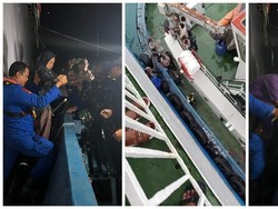 Kapal Jagantara Kandas di Perairan Lampung Selatan karena Cuaca Buruk