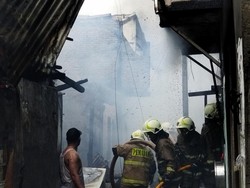 Penampakan Terkini Kebakaran di Permukiman Padat Kemayoran Jakpus
