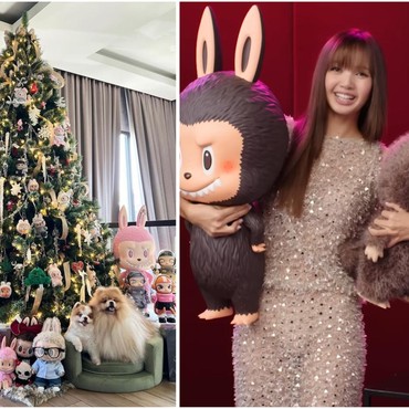 Lisa BLACKPINK Pamer Pohon Natal Serba Boneka Labubu