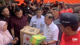Jusuf Kalla Datangi Lokasi Kebakaran Kemayoran di Tengah Kisruh PMI