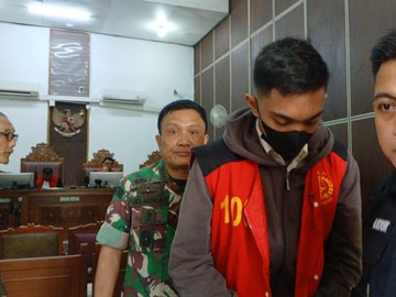 Mario Dandy jalani sidang kasus pencabulan (Taufiq/detikcom)