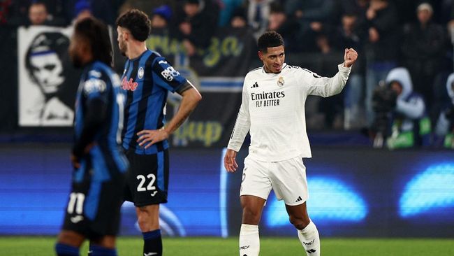 Hasil Liga Champions: Madrid Bungkam Atalanta 3-2, Mbappe Cedera