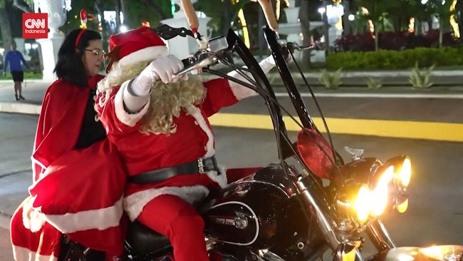 VIDEO: Santa Naik Harley Davidson Ramaikan Jelang Natal di Venezuela