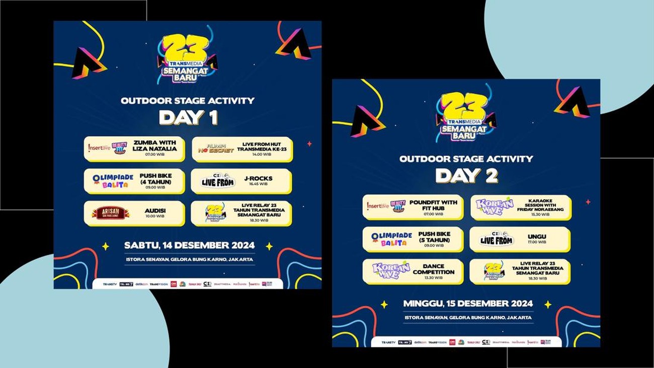 Dari Pagi Sampai Malam, Ikuti Aktivitas Outdoor Area HUT TRANSMEDIA: 23 TAHUN TRANSMEDIA SEMANGAT BARU