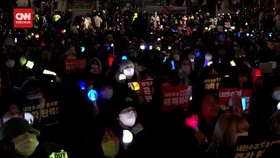 VIDEO: Demo Tuntut Presiden Mundur di Korsel Kembali Bergolak