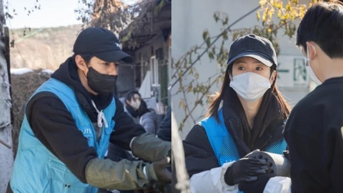 Jo In Sung hingga Han Ji Min Jadi Sukarelawan untuk Bagikan Briket Batu Bara di Musim Dingin