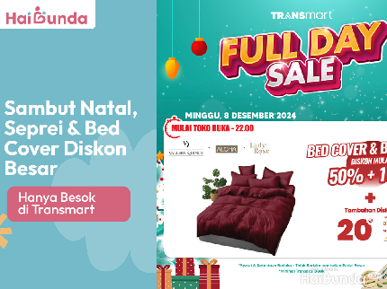 Sambut Natal, Seprei & Bed Cover Diskon Besar Hanya Besok di Transmart