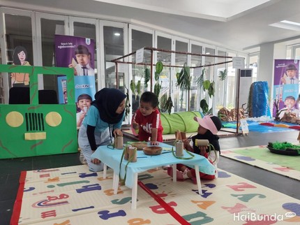 7 Potret HaiBunda Family Lounge di Hari Kedua HUT ke-23 Transmedia, Si Kecil Asyik Main